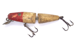Jointed Wooden Minnow Lure - Vintage Glass Eyes - $18.99