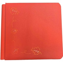 Creative Memories 7x7 Album, Coverset Red Brown Autumn Leaf foil Border ... - $13.98