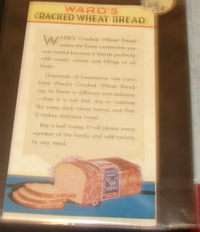 wards wheat bread / wards homelike cookies /ephemera/ - $8.00