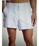 NEW VRST Men&#39;s 5” Resort Short, Muted Denim Calm Stripe, Slim Fit Size XL - $19.31