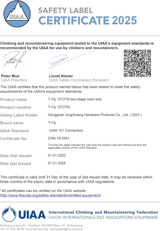STURME UIAA Certified Climbing Carabiner Clips, 2 Pack 25Kn(5623Lbs) Screwgate L Item image 8