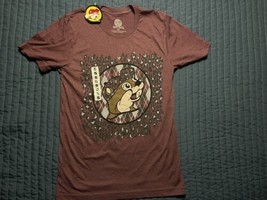 Buc-ee&#39;s Argyle Leopard Print Purple Beaver Logo T-shirt Size Large New With Tag - £19.47 GBP