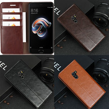 For XiaoMi 6/A1/4S NOTE 2/3 MAX2 Genuine Leather Wallet Flip back Case C... - $52.29