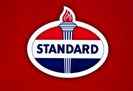 Standard Oil Embroidered Mens Polo XS-6XL, LT-4XLT Chevron Arco Esso Amoco New - £20.16 GBP+