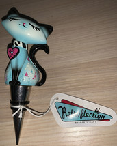 Retro-Bottle Stopper Blue Cat - $14.95