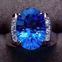 Women and Men 925 Silver 9 Carat Moissanite Engagement Wedding Ring Adjustable - £11.99 GBP