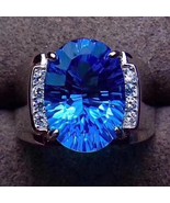 Women and Men 925 Silver 9 Carat Moissanite Engagement Wedding Ring Adju... - £11.88 GBP