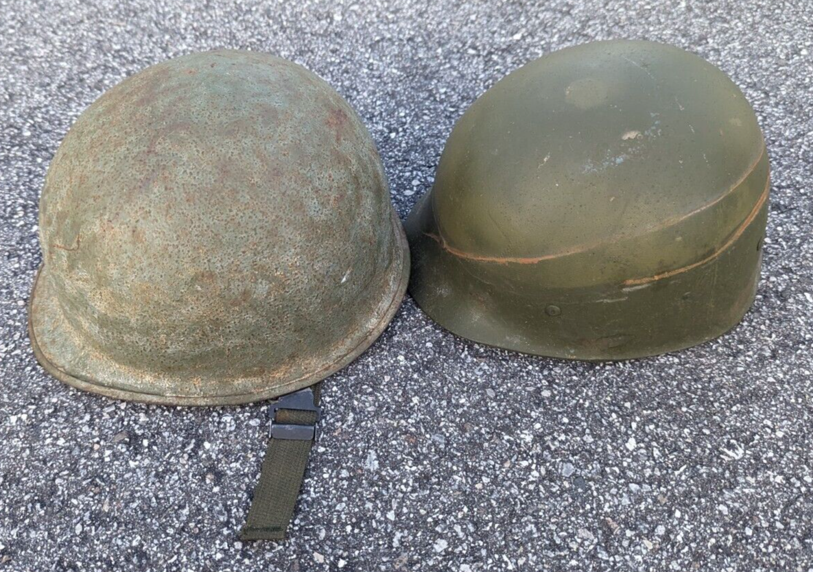 Vintage US Army ? Steel Pot Helmet With Liner - £72.01 GBP