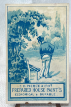 Antq Victorian Trade Card 1800&#39;s F.O. Pierce &amp; Cos Prepared House Paints... - £23.75 GBP