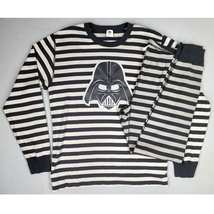 Star Wars Men&#39;s Pajamas XL Black Stripe Darth Vader Organic Cotton Sleepwear - £19.76 GBP