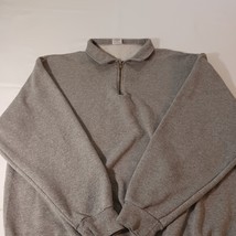 JERZEES Super Sweats NuBlend Men's Gray 1/4 Zip Cadet Collar Sweatshirt Size XL image 7