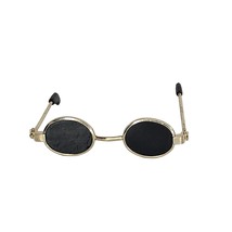 Round Frame Gold Metal Sunglasses Fits 18&quot; American Girl Size Doll - £7.86 GBP