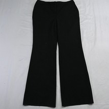 Chico&#39;s 1 | 8 Black Mid Rise Flare Stretch Career Office Dress Pants - £21.68 GBP