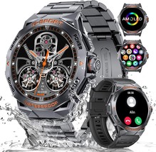 2024 Military Smart Watch for Men,50 Day Battery,IP68 Waterproof, 1.43’ - $79.19