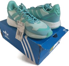 adidas Originals Big Kid Child Size 4 Zx 1k Boost Sneakers Hallo Mint Gr... - $48.99