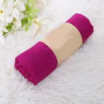 1 Womens Long Cotton Linen Scarf Shawl Neck Wrap Plain Scarves Tippet Purple - £3.99 GBP