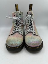 Doc Martens 1460 Pascal J Iridescent Boots Girls US Size 3 Rainbow Spark... - $18.29