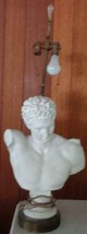 Vintage Molded Plaster &amp; Brass Hermes Olympia Figural Lamp - GDC - BUST OF DAVID - £272.49 GBP