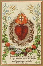 Sacred Heart of Jesus – based on a Vintage Holy Card – Catholic Art Print – Arch - £10.04 GBP+