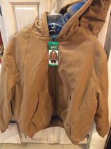 WOOLRICH MENS XL CANVAS HOODED BROWN JACKET - #1716855 -  NEW w TAGS - F... - $40.59