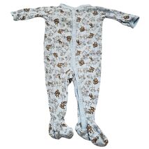 Gymboree Baby Boys Girls Blue Monkey Footed Pajama Sleepers 0-3 M VTG 2007 - $19.80