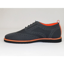 Men Comfort Casual Knit Fabric Wingtip Lace Sneaker Shoes #FRESHORT Gray image 5