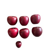 Wooden Apples Used Set of 7 Used Red - £11.85 GBP