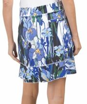 NWT Ladies SOFIBELLA Blue Floral 18" Ruffle Hem Knit GOLF SKORT S M & XL image 2