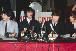 The Beatles John Paul Ringo &amp; George in Suits at Press Conference 24x18 Poster - £19.29 GBP