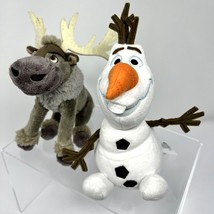 Disney Store Frozen Olaf &amp; TY Beanie Baby Sven Reindeer Plush Stuffed Animal Col - £13.00 GBP