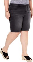 Style &amp; Co Womens Plus Size Cut Off Bermuda Shorts color Black Smudge Size 18W - £29.95 GBP