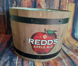 Redd&#39;s Apple Ale Beer Galvanized Metal Bucket in Wooden Barell Sturdy Well Made - £54.53 GBP