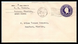 1942 US Cover - Quincy, Florida to Sanford, Florida O16 - £1.56 GBP