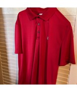 Men’s Izod golf polo red with a micro checked design, size extra large - $12.74