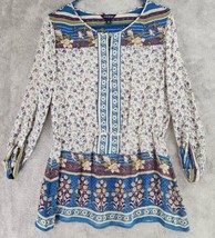 Lucky Brand Shirt Womens Medium Multicolor Floral Boho Savannah Peasant ... - £23.35 GBP