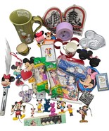 Vtg Lot Disney Collectibles Mickey Minnie Keychains Toys Mug Pouch Figures - $21.67