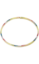 ADIRFINE 925 Sterling Silver Multi Color Rainbow Cubic Zirconia Tennis Necklace - £134.54 GBP