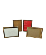 Vintage Tabletop 5x7 Photo Picture Gold Tone Metal Frames Lot of 4 Easel... - £21.78 GBP