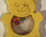 Vintage Yellow Bear Plastic Baby Rattle ODS2 - £3.93 GBP