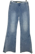 Soft Surroundings Ultimate Denim Slit Hem Jeans Size S Pull On Flare Leg 29 x 31 - £17.81 GBP