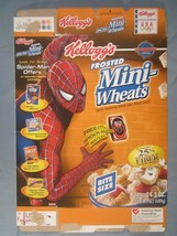 2004 MT KELLOGG&#39;S Cereal Box FROSTED MINI-WHEATS Spider-Man [Y155C13k] - £18.41 GBP