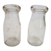 Wellington Dairy Half Pint Milk Bottles Fleetwood PA Strause Bros Pair - $29.99