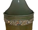 Sas Living Bejeweled Large Tin Wall Pocket 10 inches high - $23.58