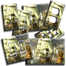 Pirate Sail Ship Battle Battleship Light Switch Wall Plate Outlet Room Art Decor - £12.73 GBP+