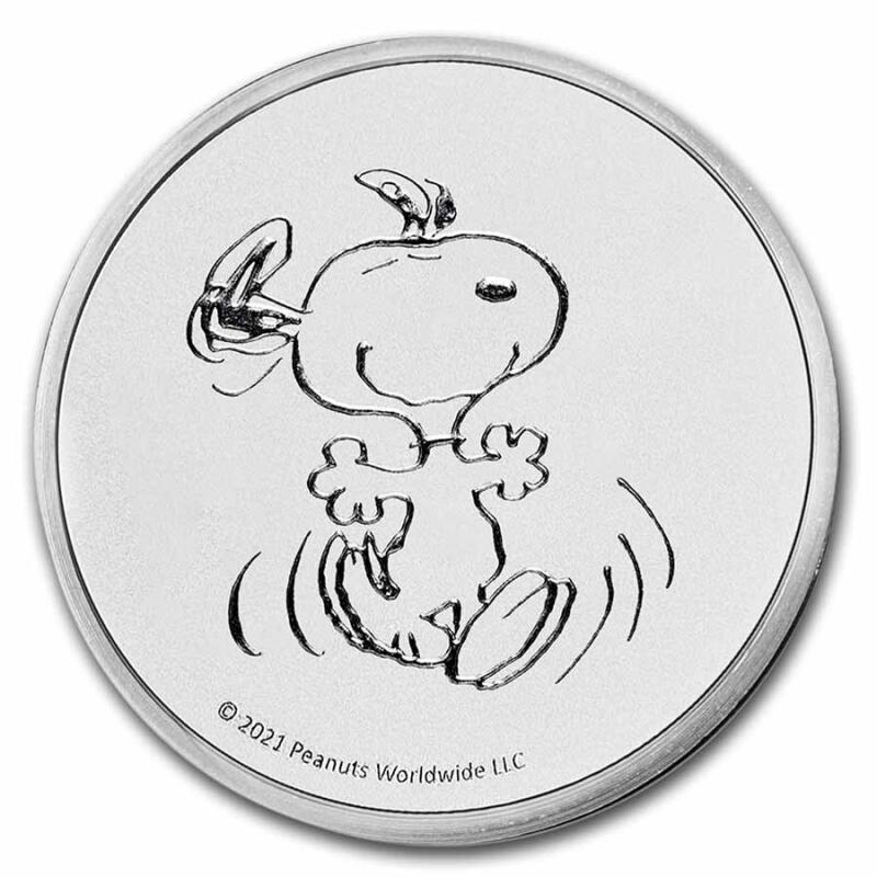 Primary image for Peanuts Snoopy 1 oz Silver Round BU in Capsule