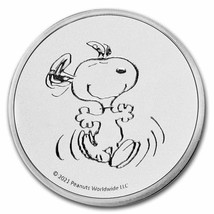 Peanuts Snoopy 1 oz Silver Round BU in Capsule - £35.42 GBP