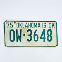 1975 United States Oklahoma Ottowa County Passenger License Plate OW-3648 - £14.81 GBP