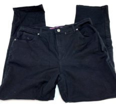 Gloria Vanderbilt Amanda Jeans Size 14 Short Petite Black 32x26.5 - $14.31