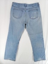 George Mens Regular  Blue Distressed Denim Jeans Size 100% Cotton 35&quot;W x 30&quot;L - £8.34 GBP