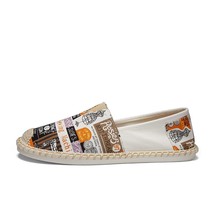 Hot Summer  Slip-On Men Loafers Fisherman Shoes Fashion  Print Men Canva... - £60.47 GBP